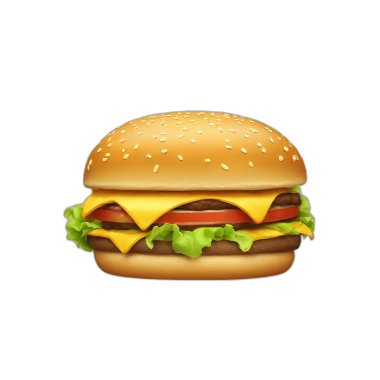 Chat qui mange un burger emoji