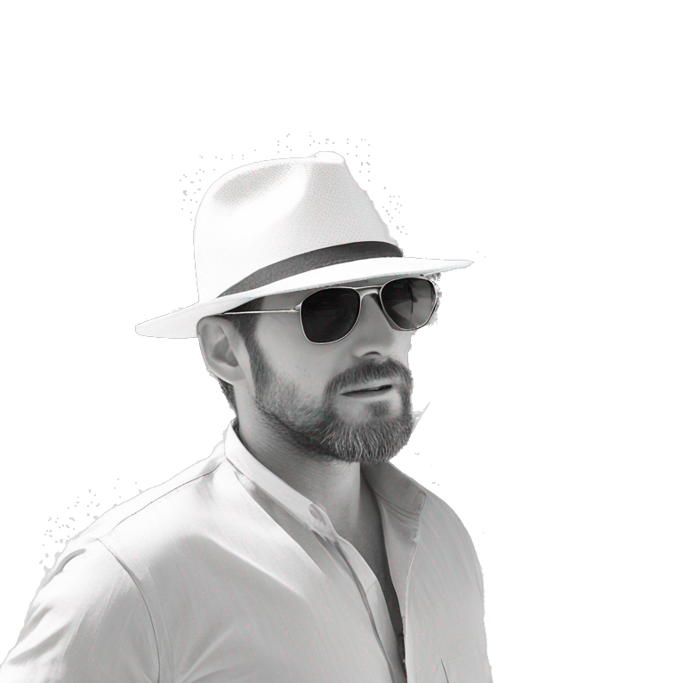 man in hat on boat emoji