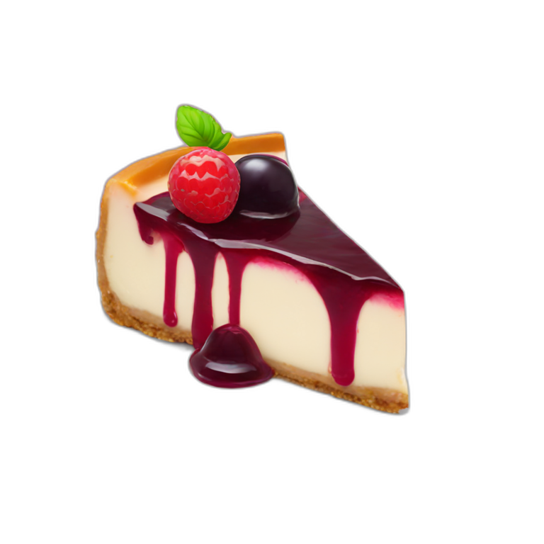 No bake cheesecake with 3 jams emoji