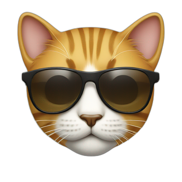 cool cat with sunglasses emoji