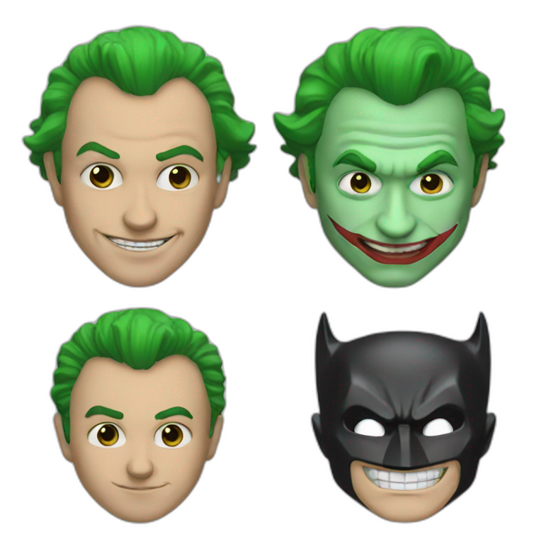 Joker and batman emoji