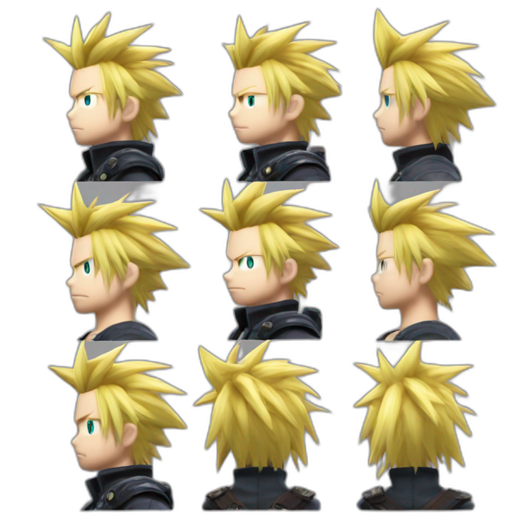 Final fantasy 7 remake cloud strife emoji