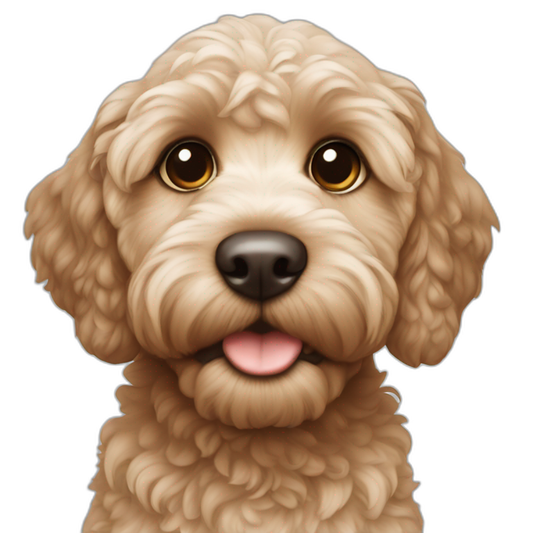 Cockapoo puppy face emoji