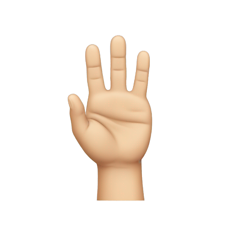 hand with 3 fingers pointing emoji