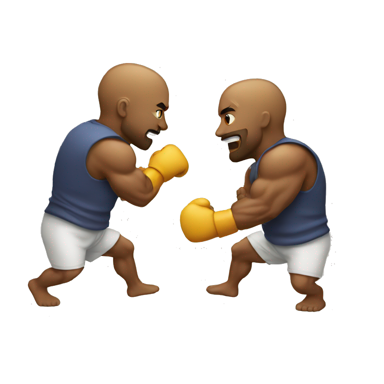 Two strong men fighting emoji