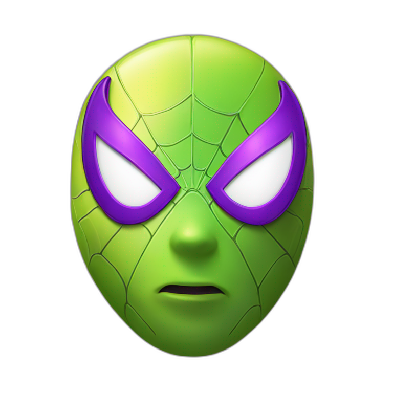 lemon-green-and-purple-neon-spiderman emoji