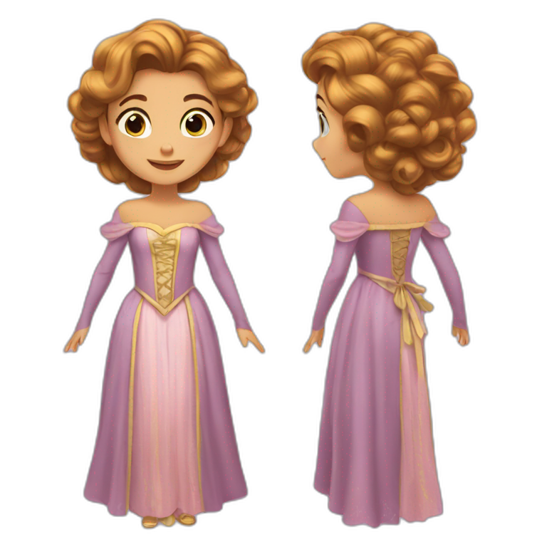 Raiponce robe princesse emoji