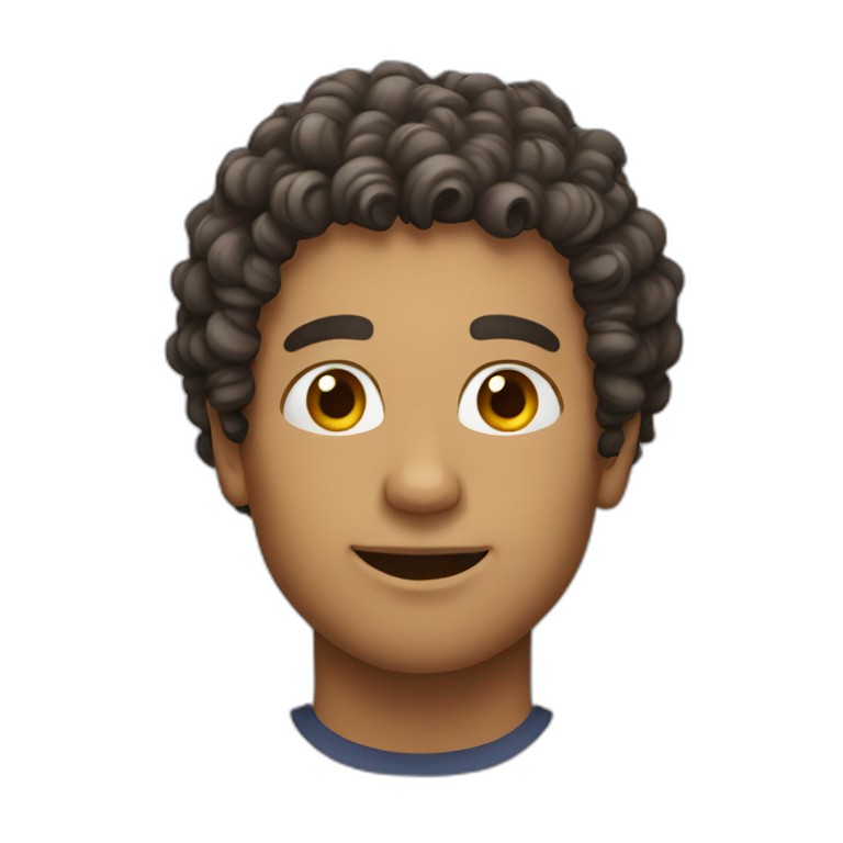 Guy with curly hair emoji