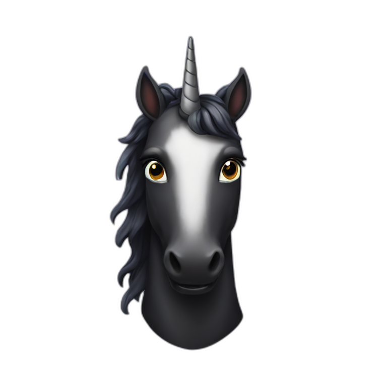 Black unicorn emoji
