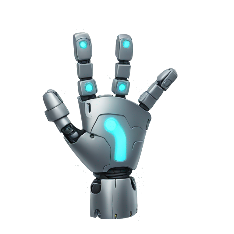 robot hand up emoji