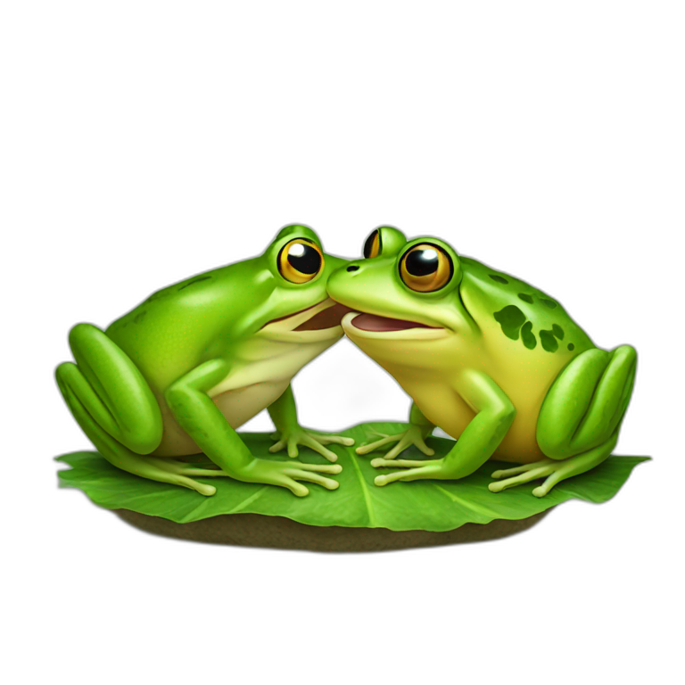 frog eating a frog eating a frog emoji