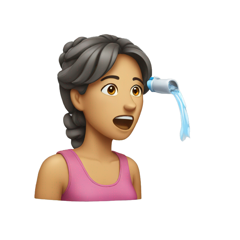 woman spitting out water emoji