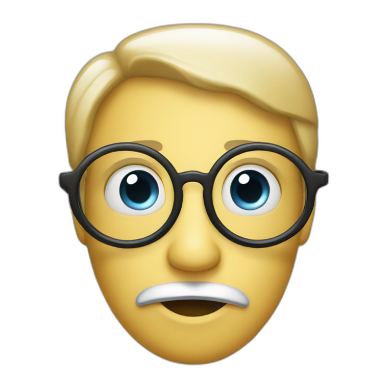 Poisson avec lunette emoji