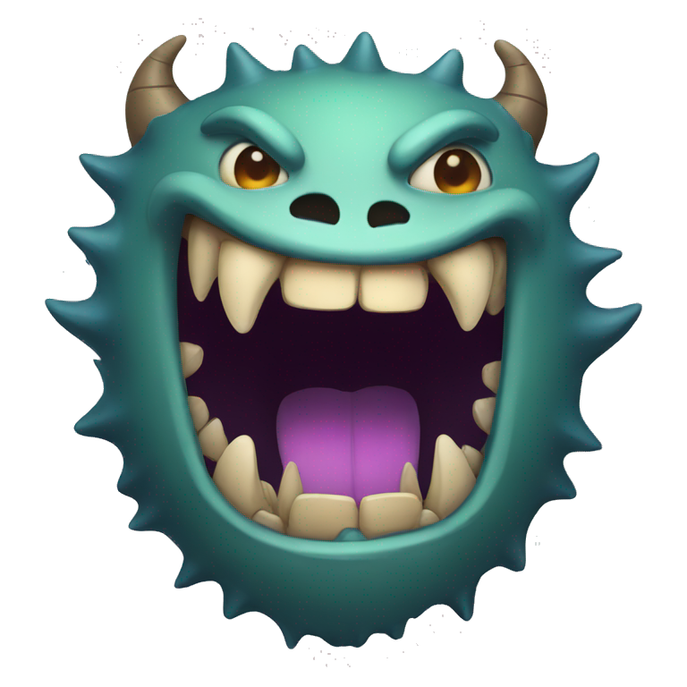 A monster with sharp teeth emoji