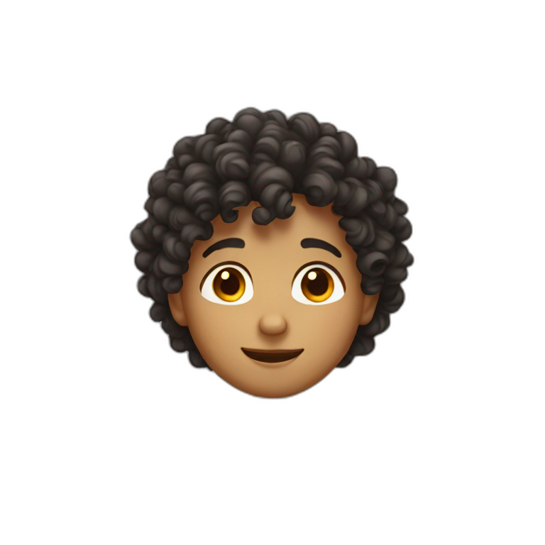 spanish boy with curly hair emoji