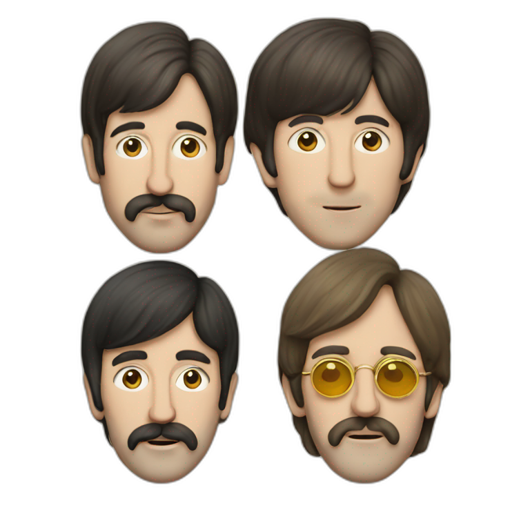 Beatles (Paul, John, George, Ringo) emoji