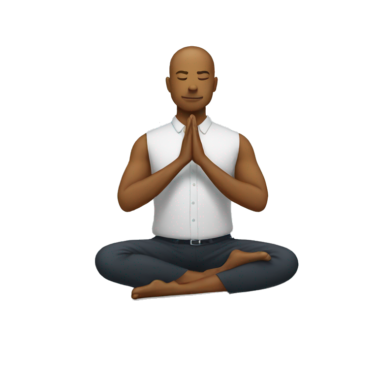 businessman meditating emoji