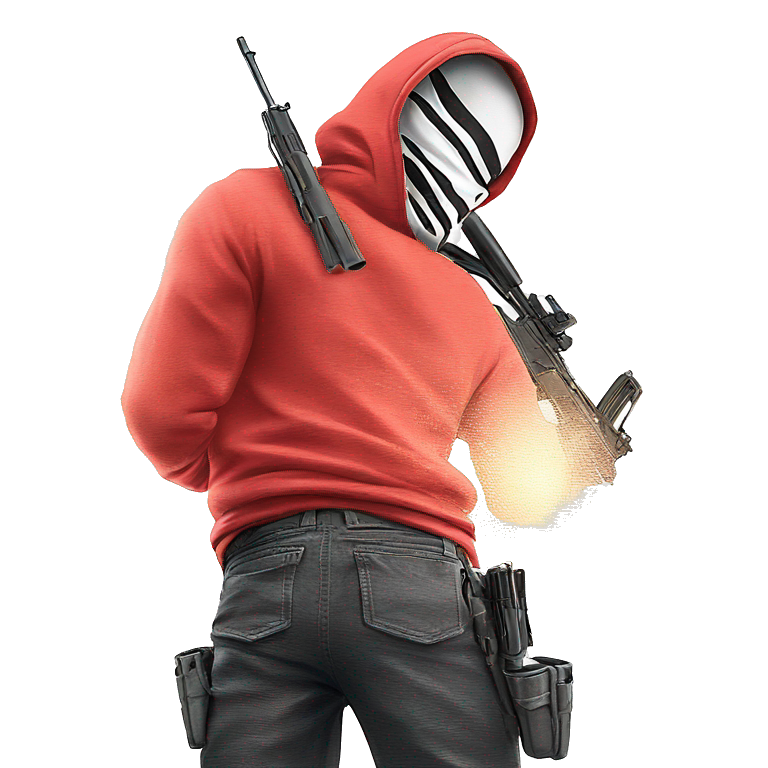 weapon-wielding boy in hood emoji