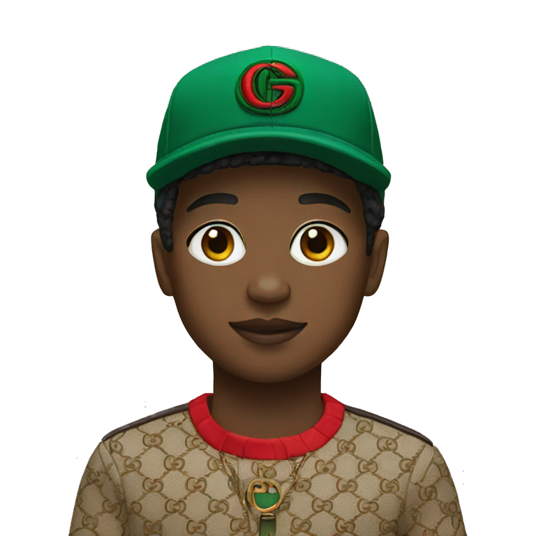 Boy with Gucci cap  emoji