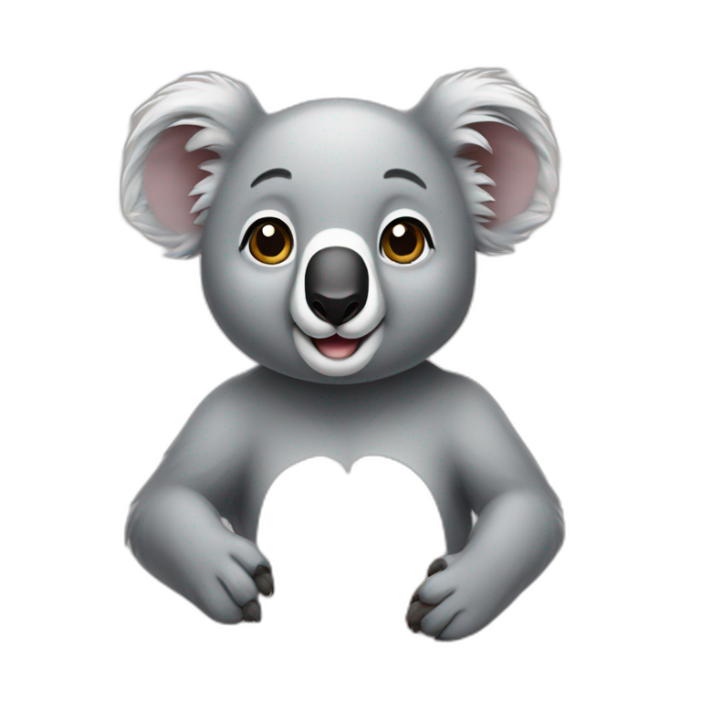 koala at IT work emoji