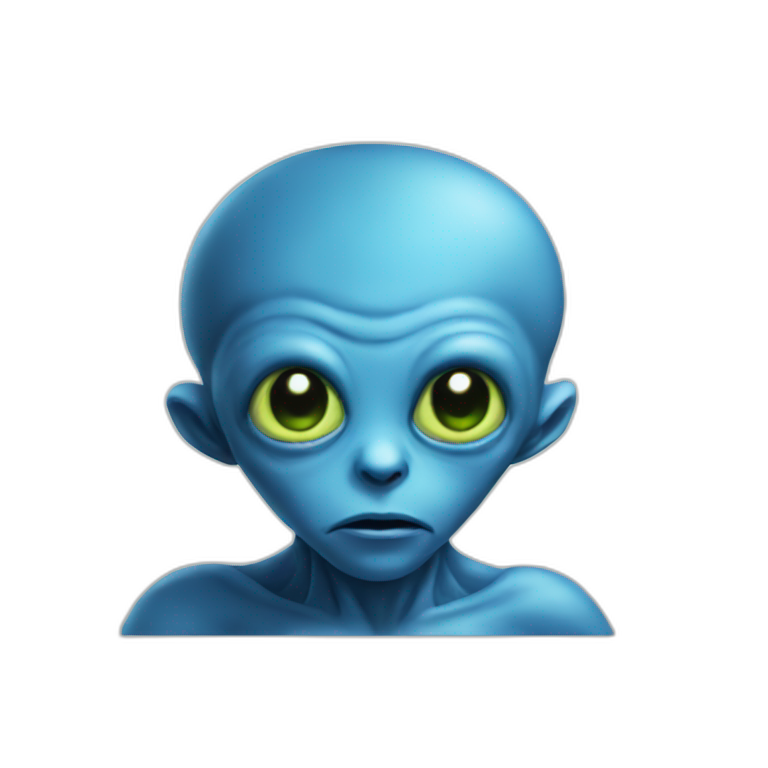 Blue Alien emoji