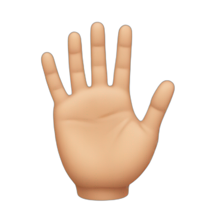 one hand with 3 fingers emoji