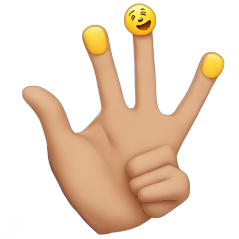 An mâle emoji making a finger show emoji