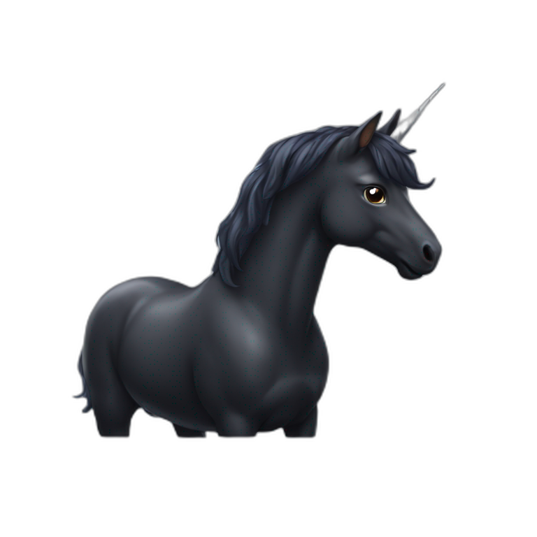black unicorn emoji