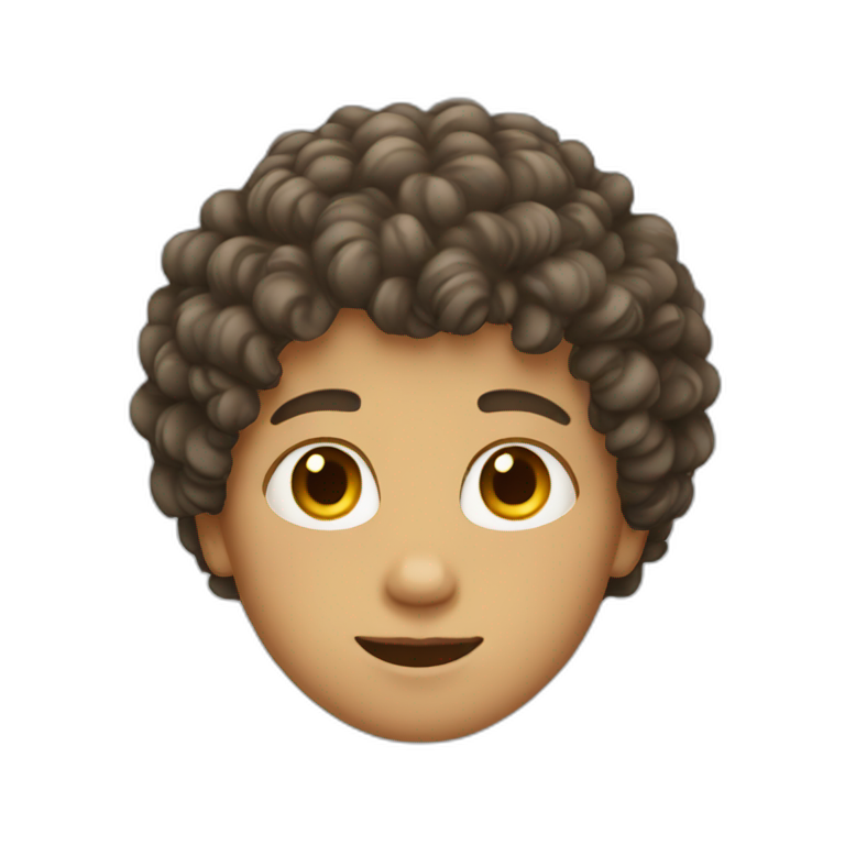 boy with  curly hair emoji