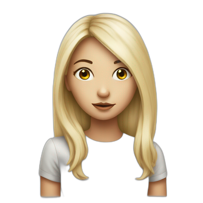girl with alien eyes emoji