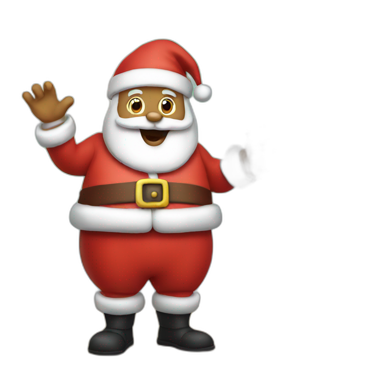 Santa Claus handing out presents emoji