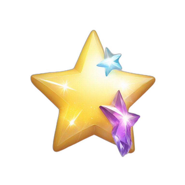 Stars and crystals shining bright emoji