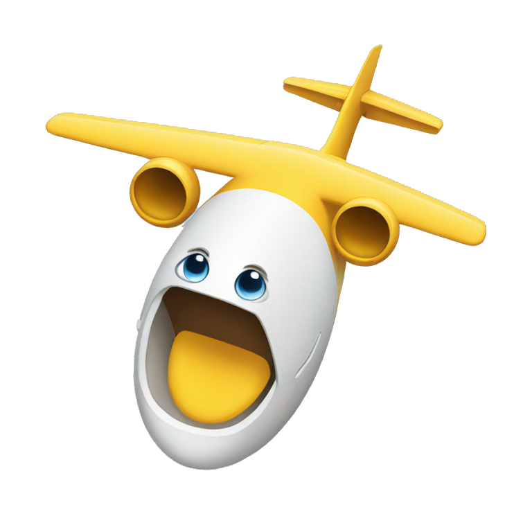 shocked emoji airplane emoji