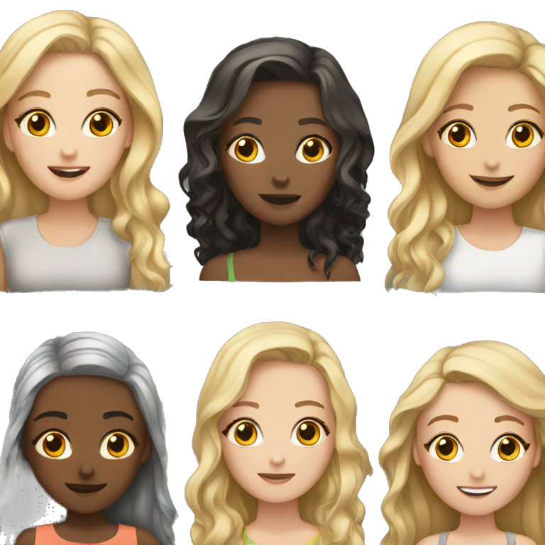 a group of white girls emoji
