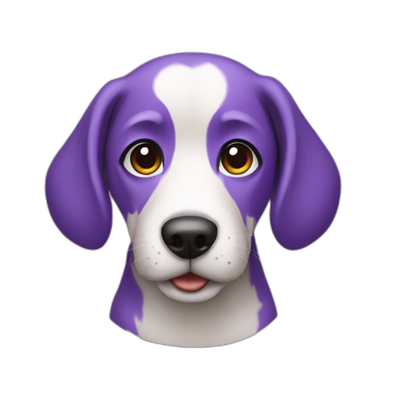 Dog purple emoji