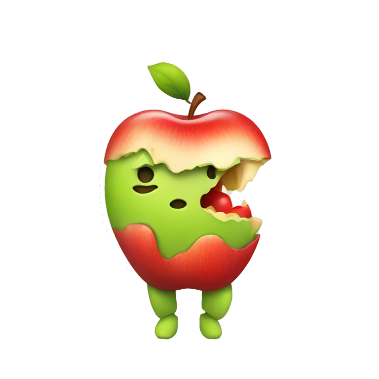 Android eating apple  emoji