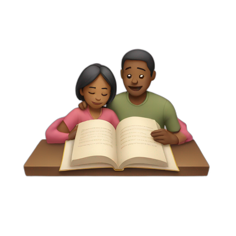 people reading together emoji