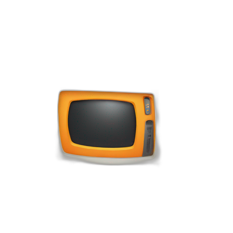 A carrot who’s eating a television emoji