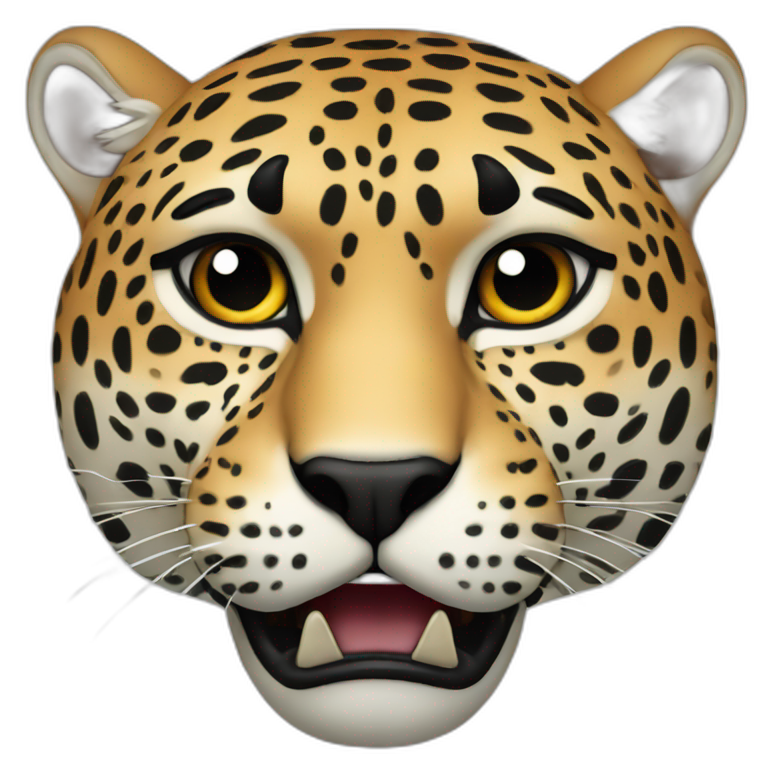 the angry-looking jaguar emoji