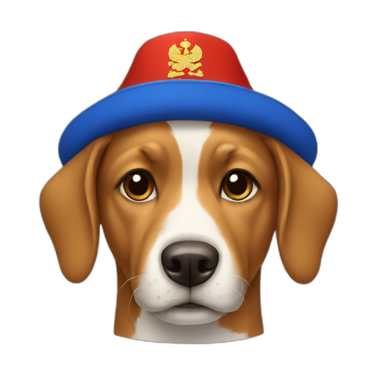 Dog with soviet hat best sale