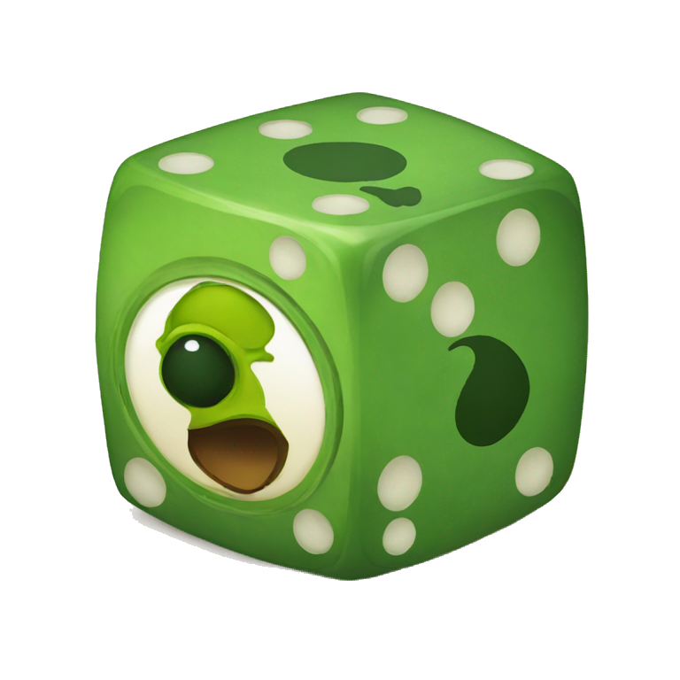 dice with Pepe frog emoji