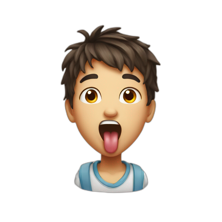 boy tongue out emoji