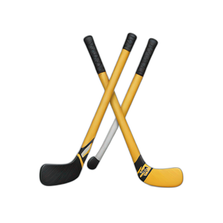 hockey sticks fighting emoji