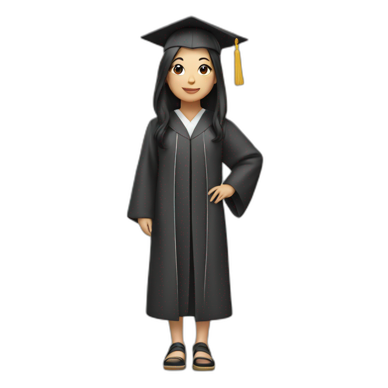 ASIAN GIRL graduate emoji