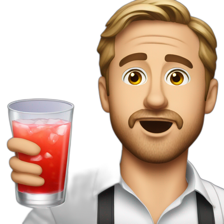 Ryan Gosling drink vodka emoji