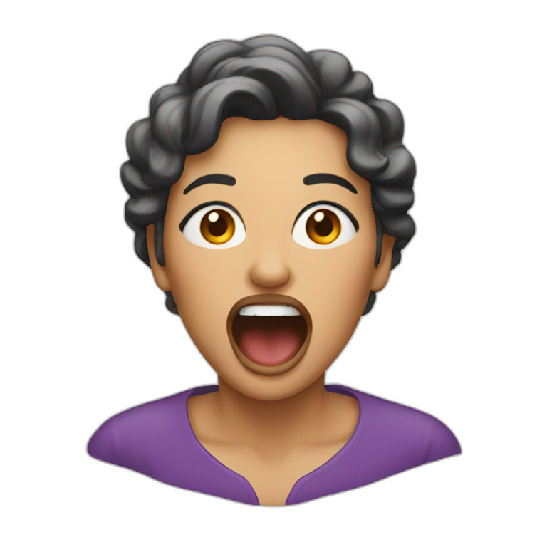 Woman with mouth open emoji