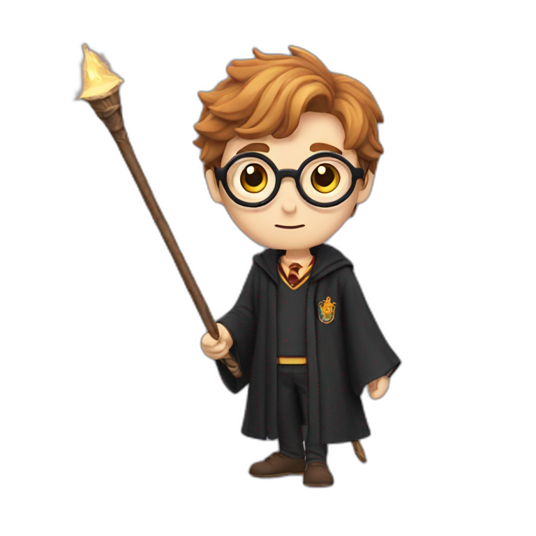 Harry potter with his wand emoji