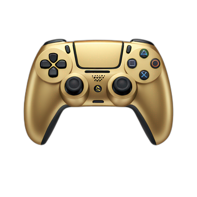 PS5 gold game pad  emoji