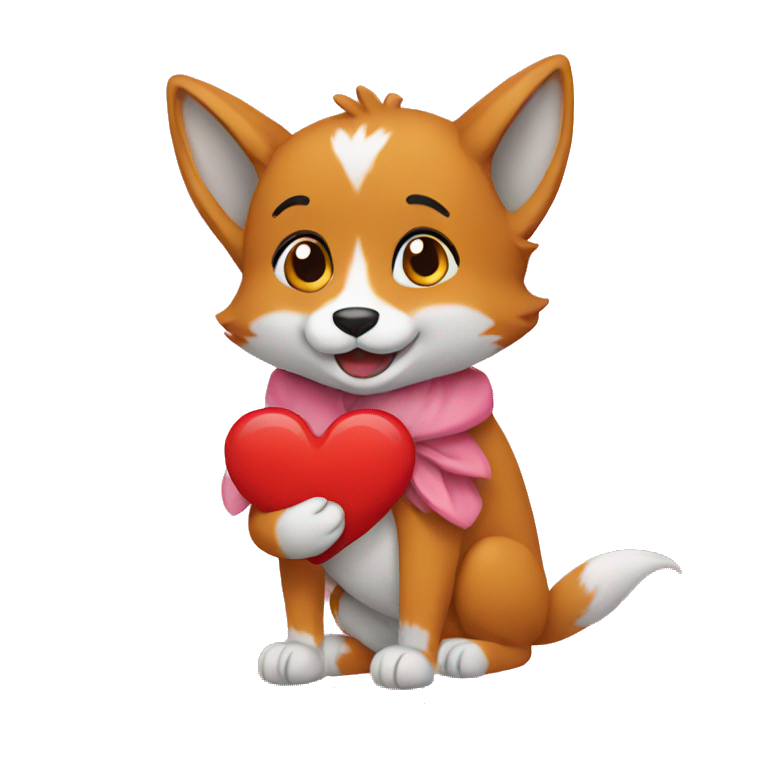 shefox holding heart emoji