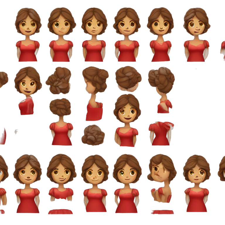 spanish woman red dress emoji